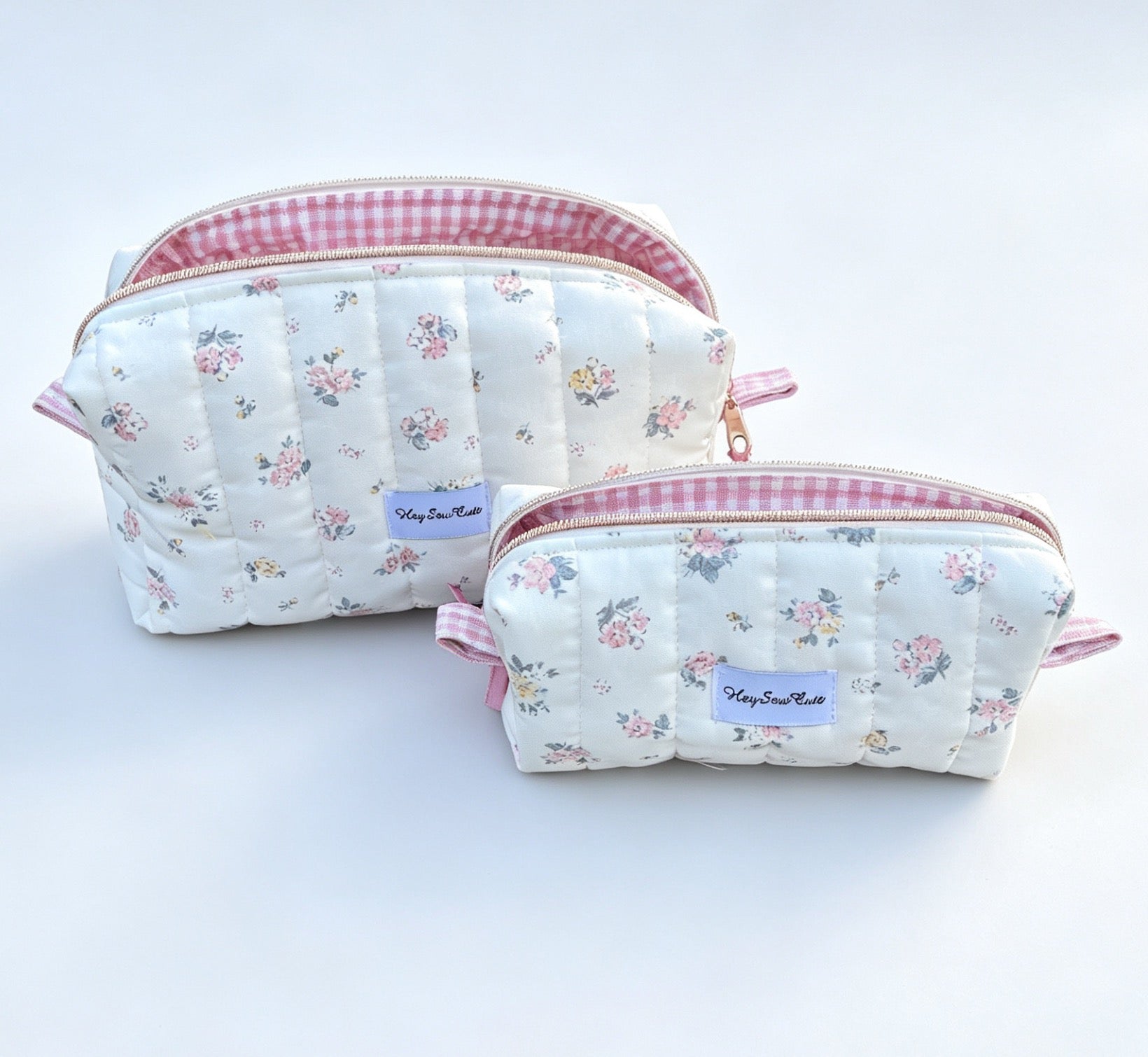 Rosebud Check Matching Quilted Bag Set