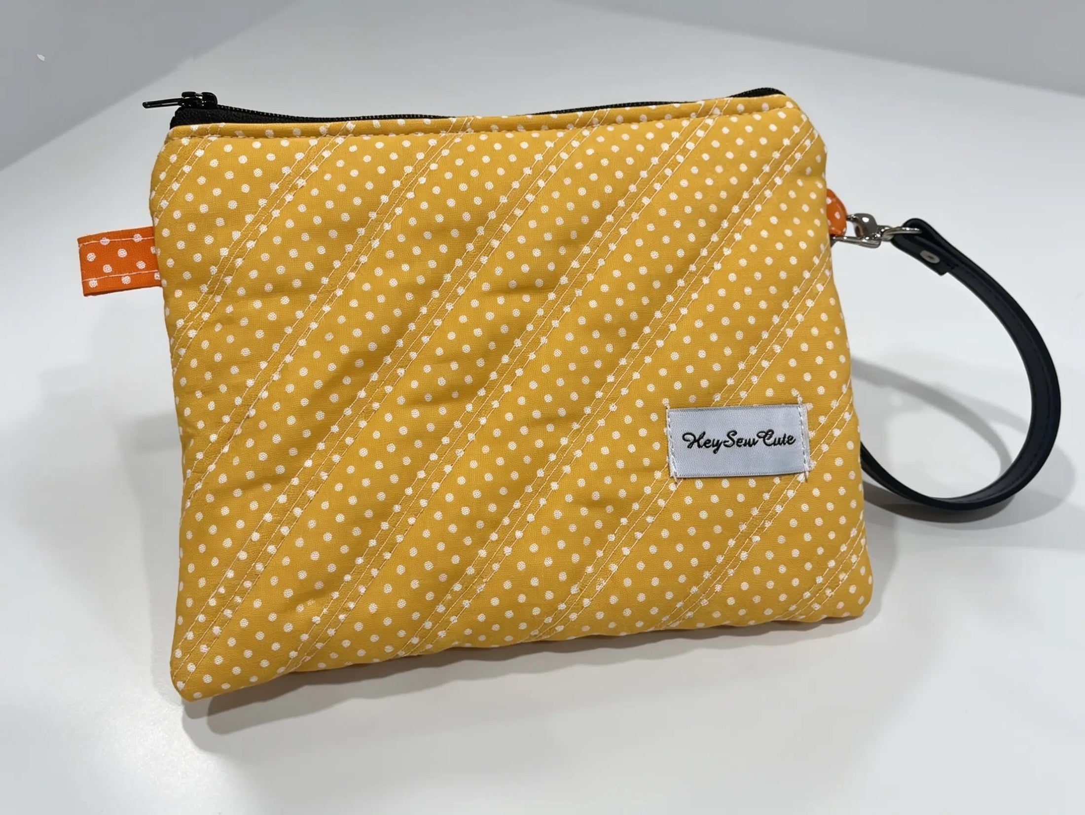 Handmade Quilted Wristlet Pouch – 20 Colour Options