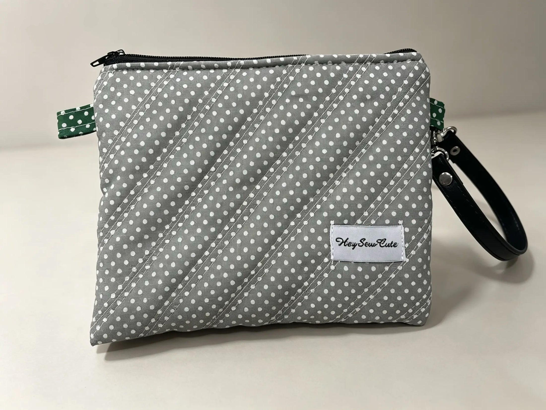Handmade Quilted Wristlet Pouch – 20 Colour Options