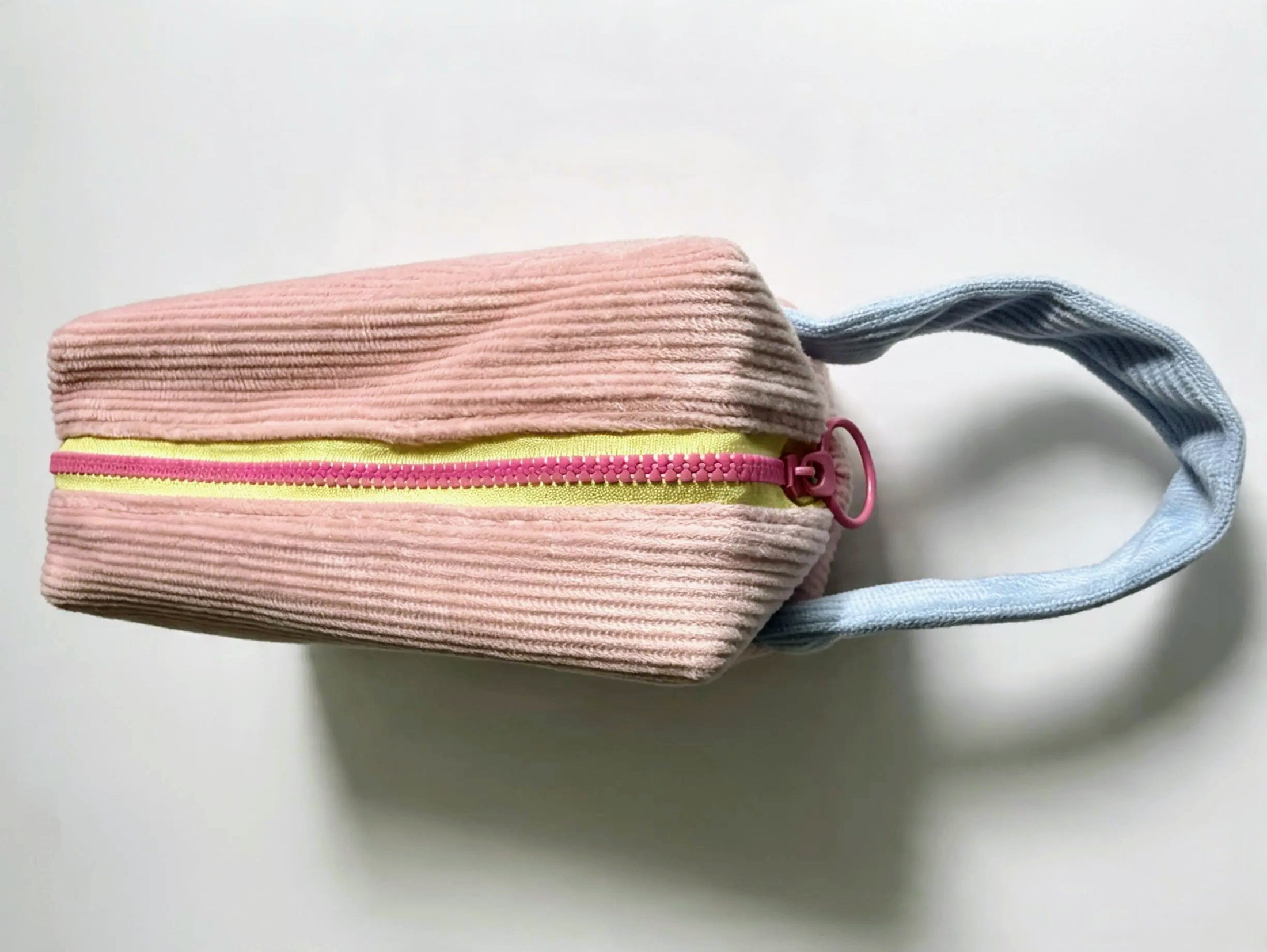 Colour Block Corduroy Boxy Pouch – Medium
