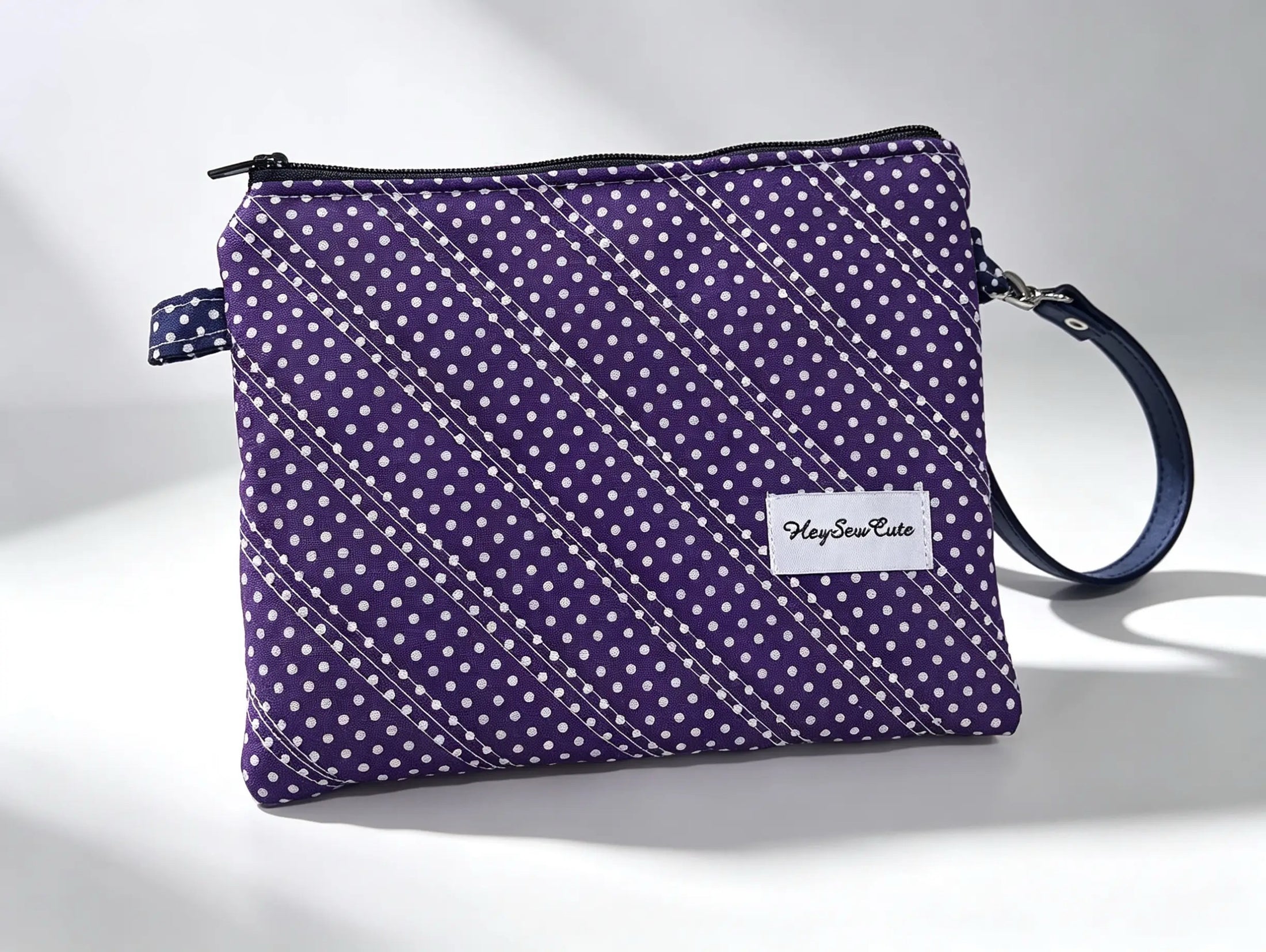 Handmade Quilted Wristlet Pouch – 20 Colour Options