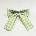 Load image into Gallery viewer, Picnic Gingham Hair Set – Handmade Large Scrunchie & Bow Clip
