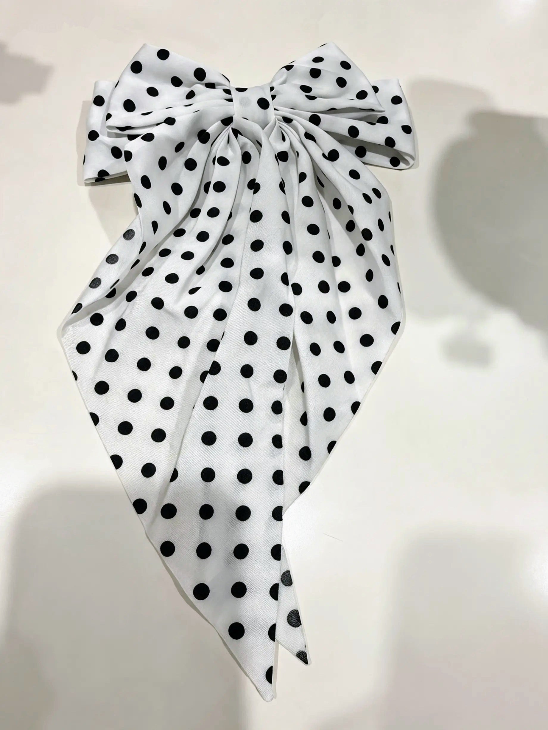 Polka Dot Bow Hair Clip
