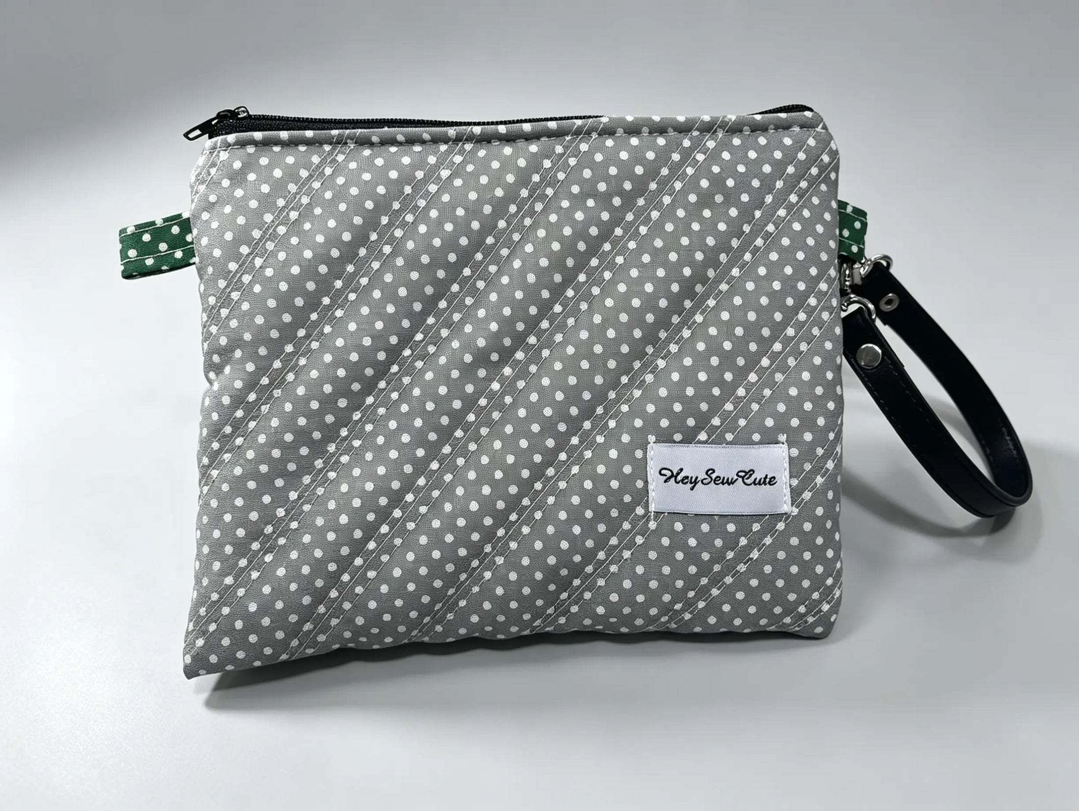 Handmade Quilted Wristlet Pouch – 20 Colour Options