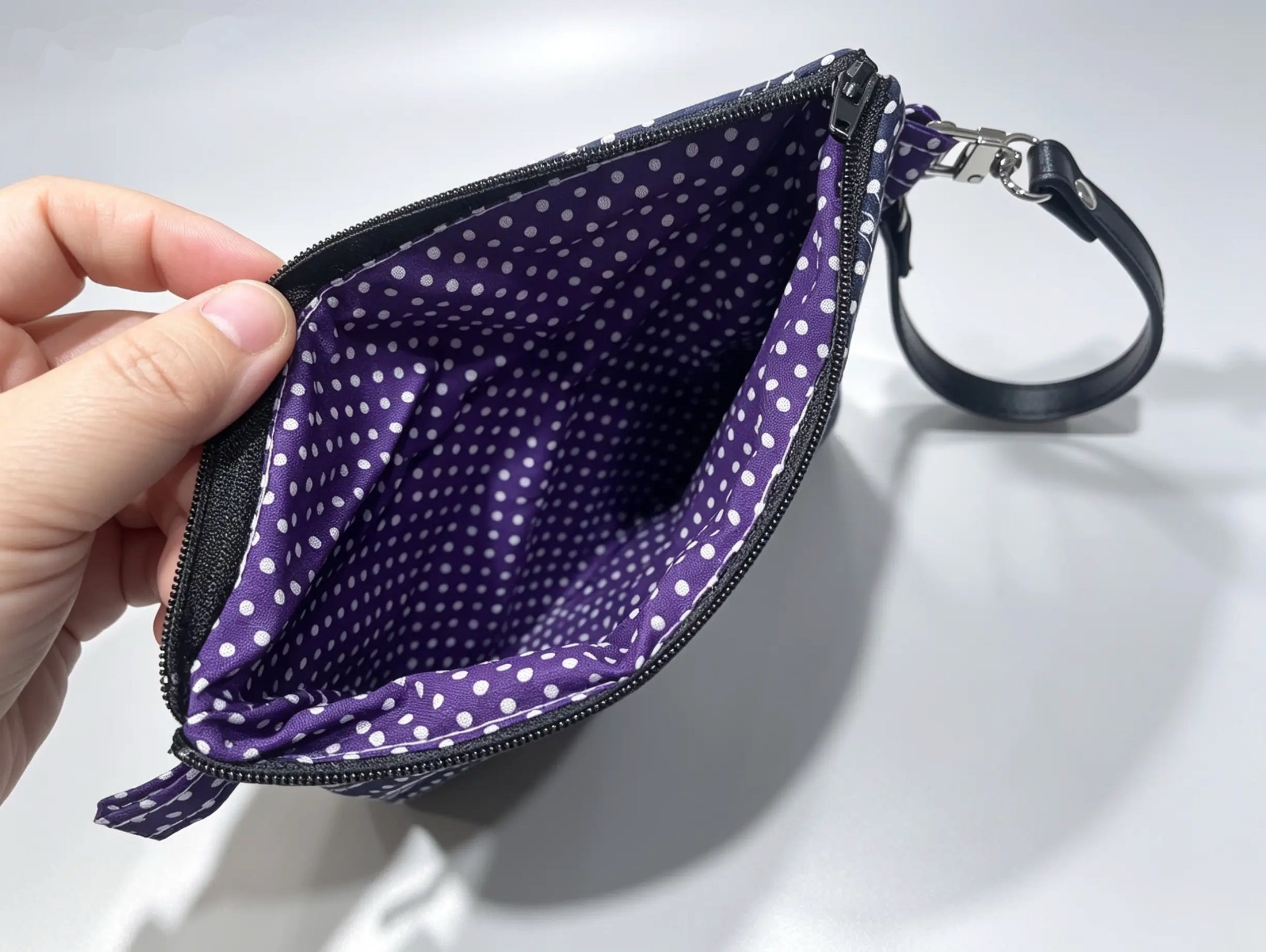 Handmade Quilted Wristlet Pouch – 20 Colour Options