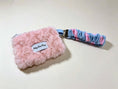 Load image into Gallery viewer, Pink Puff Pouch & Scrunchie Keyring Set
