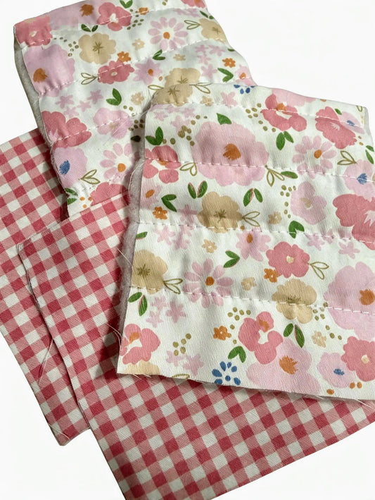 Mini Quilted Zip Card Wallet with Keyring – Floral Collection