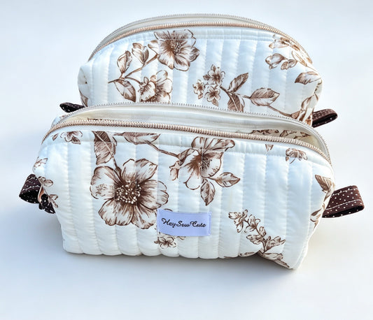 Vintage Cocoa Matching Quilted Bag Set