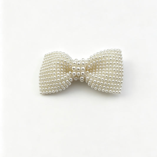 Pearl Bow Hair Clip