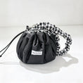 Load image into Gallery viewer, Quilted Mochi Bag — Black Gingham

