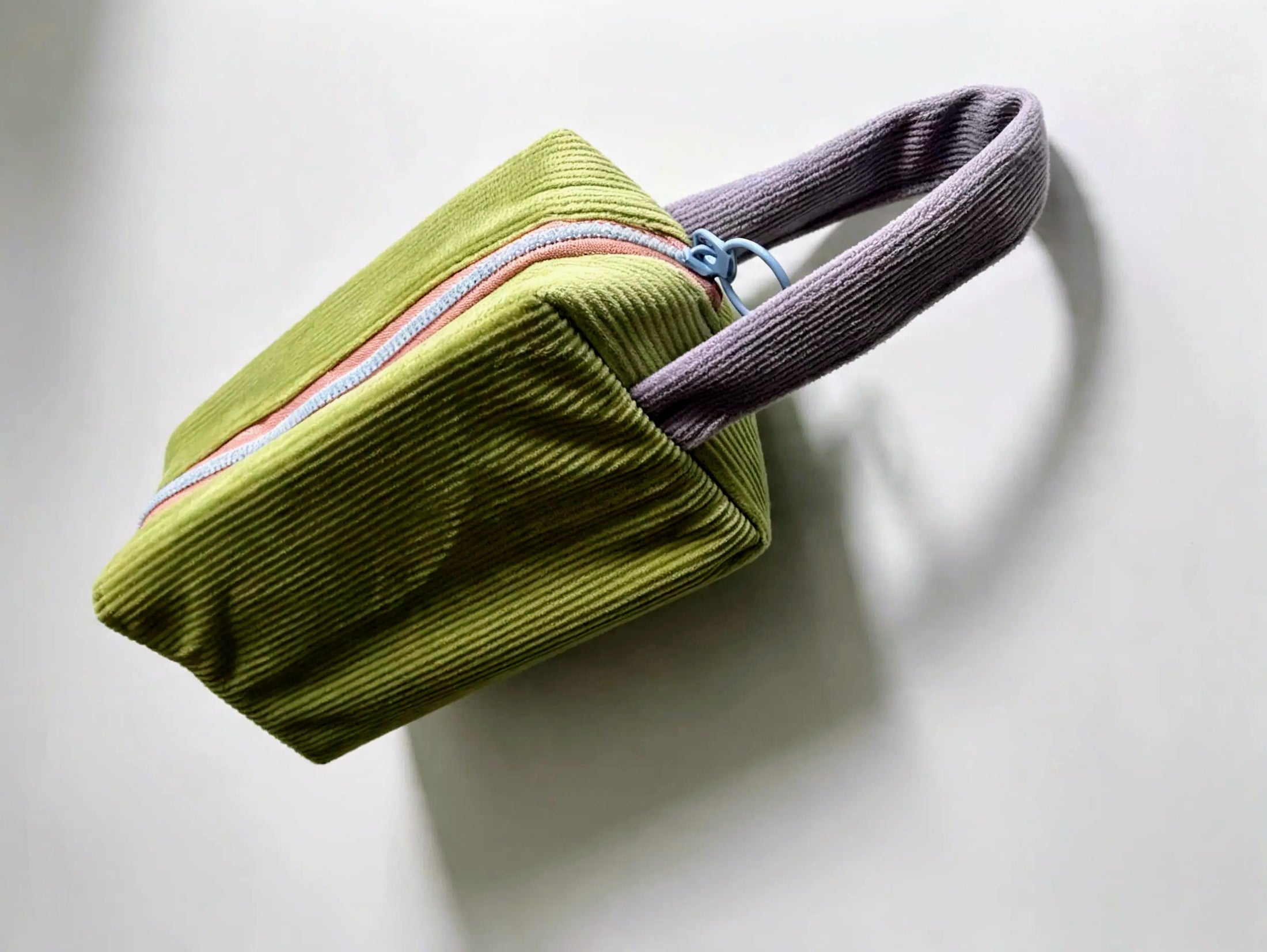 Colour Block Corduroy Boxy Pouch – Medium