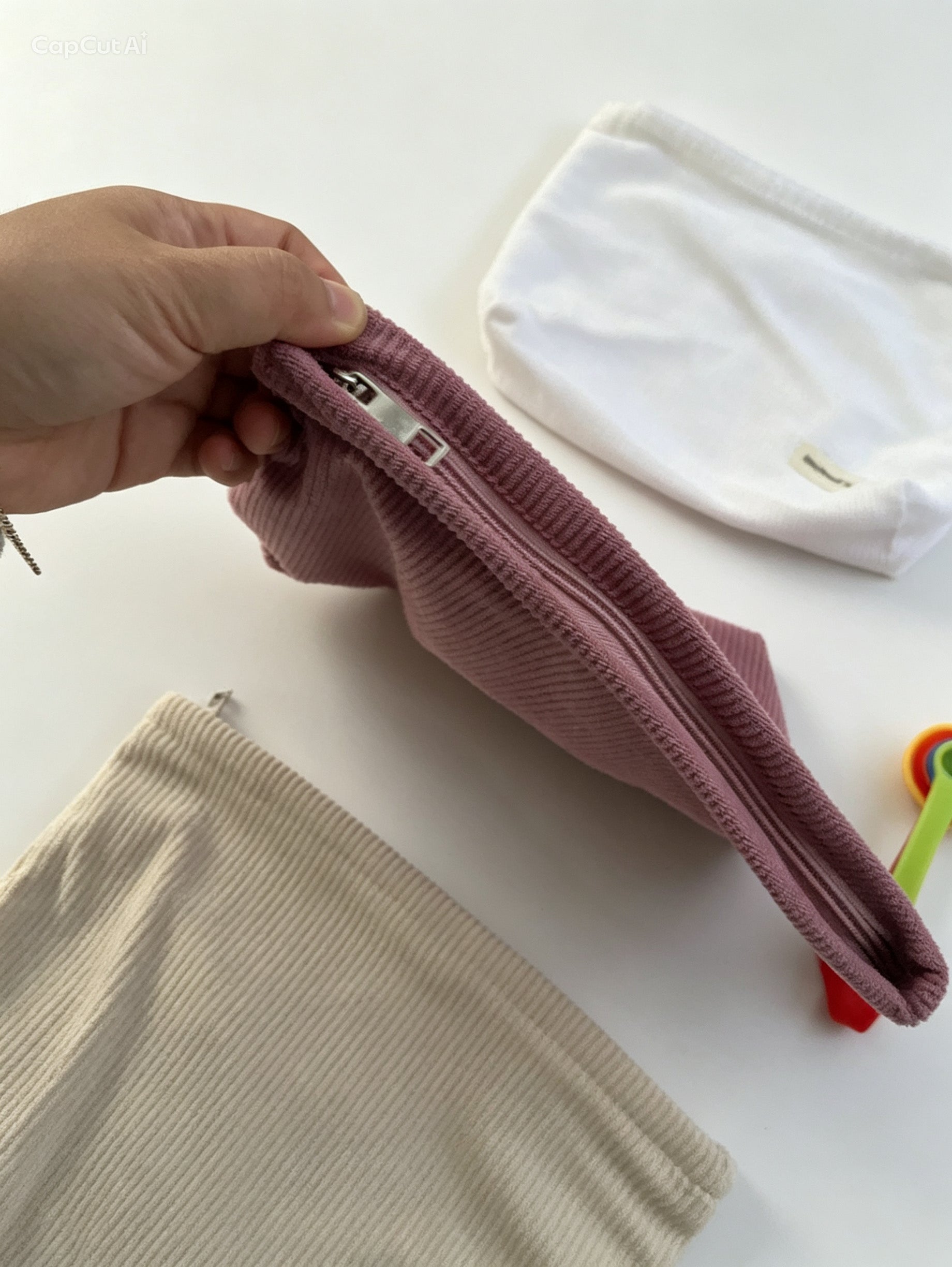 Large Soft Corduroy Pouch