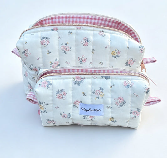 Rosebud Check Matching Quilted Bag Set