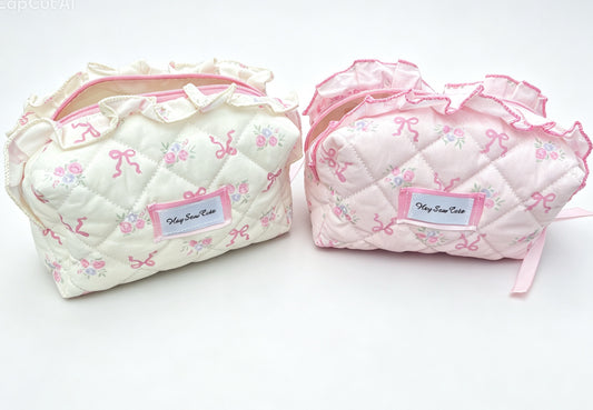 Ruffle Makeup Bag