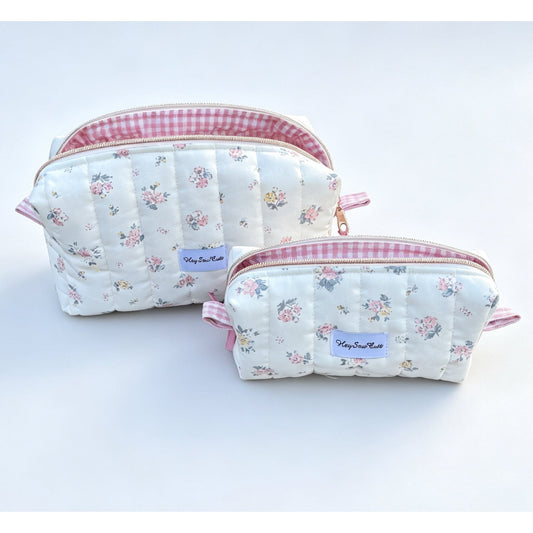 Rosebud Check Matching Quilted Bag Set