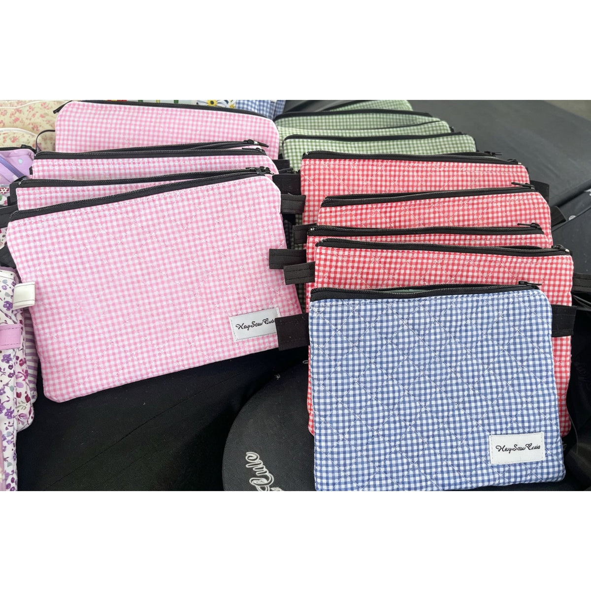 HeySewCute Quilted Mini Pouch – Check Edition