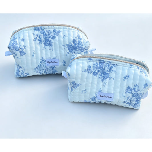 Blue Meadow Matching Quilted Bag Set