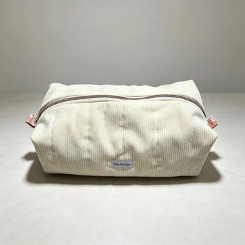 Cream corduroy extra large Hair Styler Bag by HeySewCute