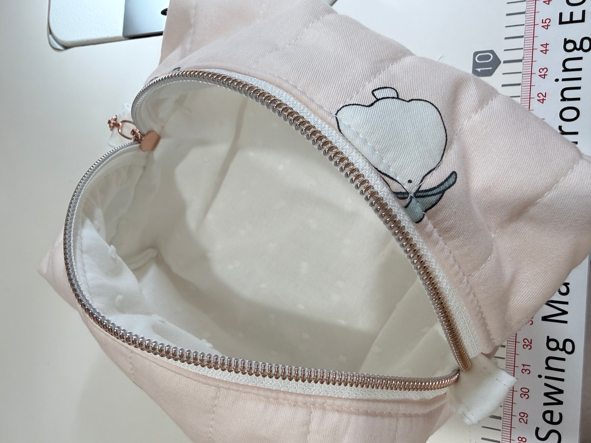 Blush Bunny pale cream lining with subtle dots