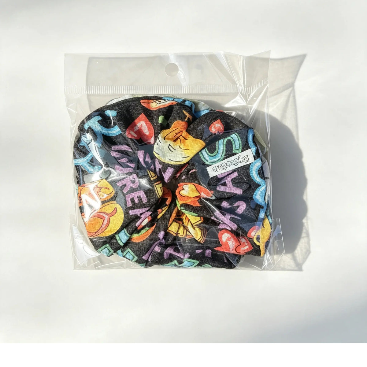 Handmade NZ Made Scrunchie Duo – Botanical & Retro back view