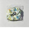 Load image into Gallery viewer, Handmade NZ Made Scrunchie Duo – Botanical & Retro front view

