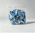 Load image into Gallery viewer, Handmade NZ Made Scrunchie Duo – Colour Pop & Deep Blue back view
