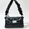Load image into Gallery viewer, Black Heart Quilted 2 Way Phone Bag with Elastic Shoulder Strap
