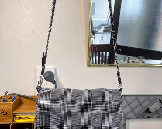 Gorgeous Checkered Fabric Handbag (clearance)