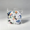 Load image into Gallery viewer, Handmade Kiwiana Scrunchie Duo – Black & White back view
