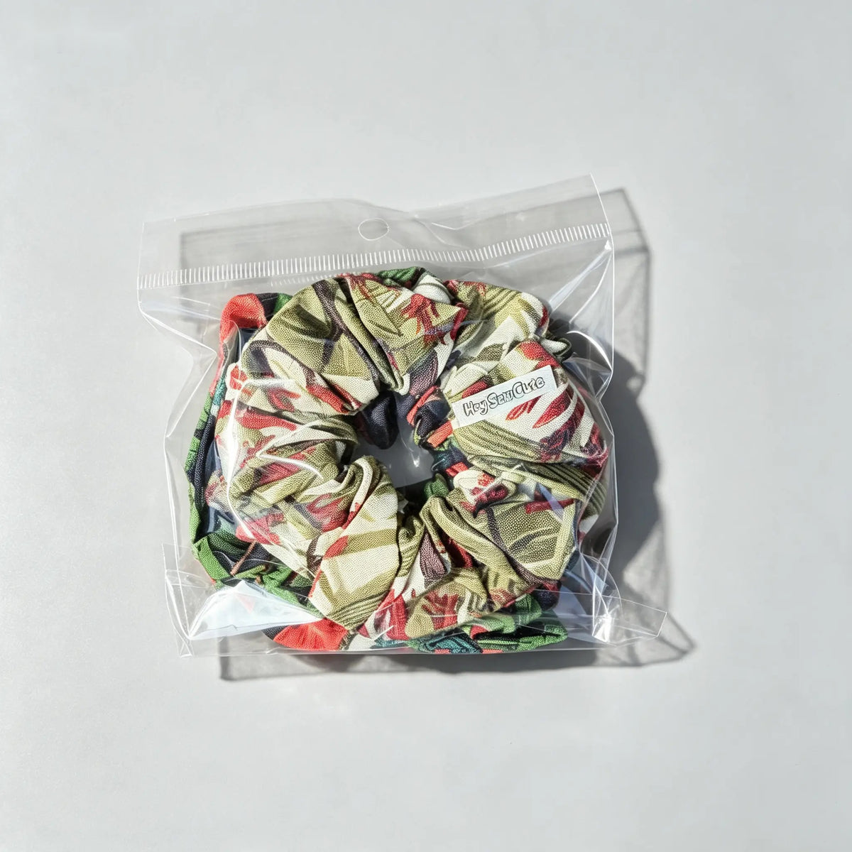 Handmade Kiwiana Scrunchie Duo – Native Garden back view