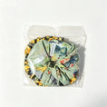Load image into Gallery viewer, Handmade Kiwiana Scrunchie Duo – Yellow & Green back view
